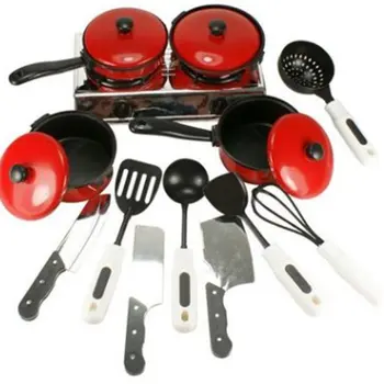 13Pcs/Set Red Simulation Tableware Kitchen Utensils Pot Spoon Cooking Spatula Knife Pretend Play Girls Toys for Children Gift
13Pcs/Set Red Simulation Tableware Kitchen Utensils Pot Spoon Cooking Spatula Knife Pretend Play Girls Toys for Children Gift