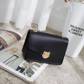 Mickey Head Lock Bag Small 2020 New Korean Fashion Chain Shoulder/Crossbody Bag Mini Square Sling Simple PU Handbag For Women 
Mickey Head Lock Bag Small 2020 New Korean Fashion Chain Shoulder/Crossbody Bag Mini Square Sling Simple PU Handbag For Women