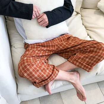 Orange plaid casual pants wild loose straight high waist Hong Kong style 2020 new spring and autumn was thin wide leg pants
Orange plaid casual pants wild loose straight high waist Hong Kong style 2020 new spring and autumn was thin wide leg pants