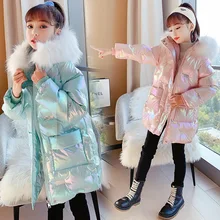 Girls Fur Collar Coat Winter Thicken Warm Kids Down Jackets Glossy Kids Outerwear Blue Mid-length Girl Clothes Outdoor Outfits 
Girls Fur Collar Coat Winter Thicken Warm Kids Down Jackets Glossy Kids Outerwear Blue Mid-length Girl Clothes Outdoor Outfits