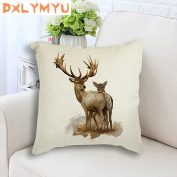 Cotton Linen Pillow cover Deer Elephant Horse Bear Sofa Decorative Cushion Cover Pillow Nordic Pillowcase 45*45 Home Decor
Cotton Linen Pillow cover Deer Elephant Horse Bear Sofa Decorative Cushion Cover Pillow Nordic Pillowcase 45*45 Home Decor