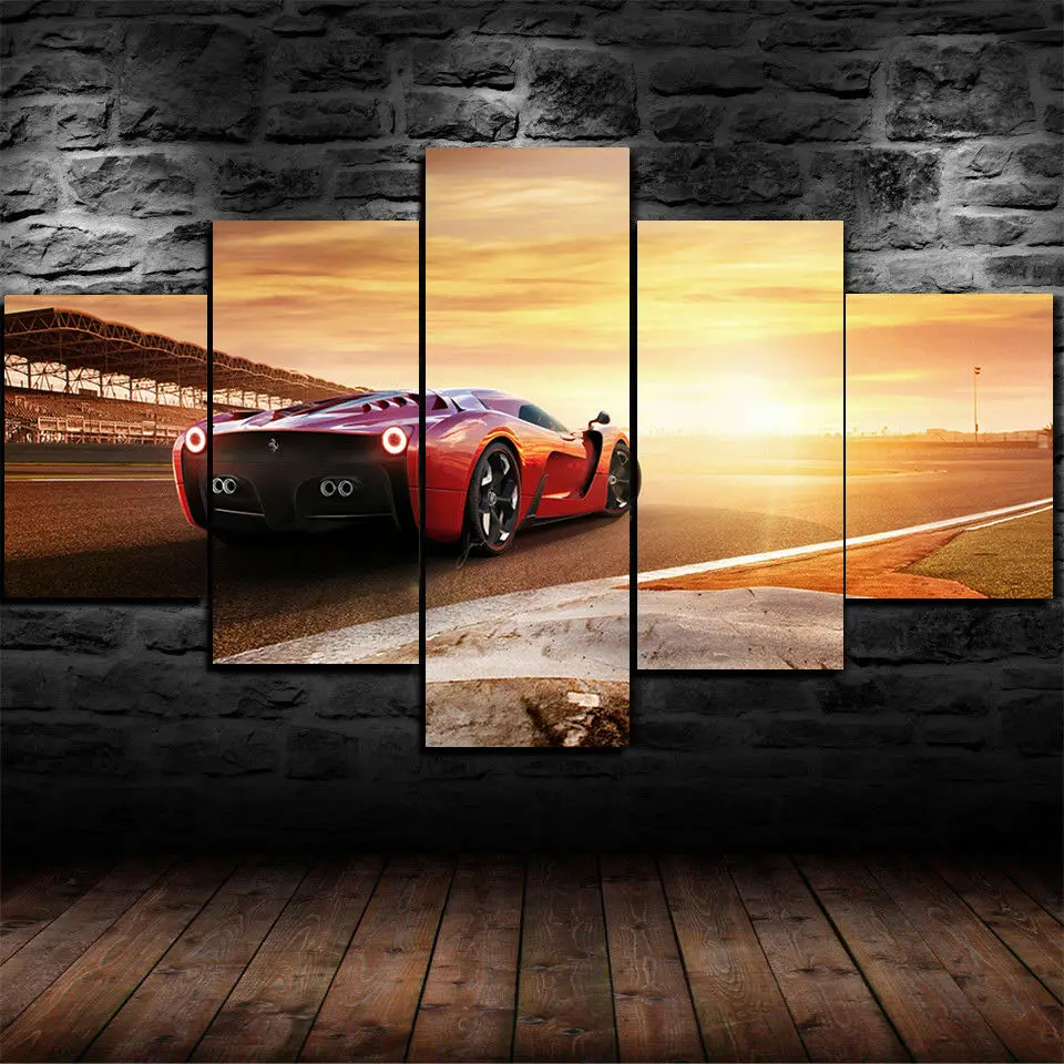 No Framed Canvas 5Pcs Super Red Sports Car Wall Art Posters Pictures Home Decor Accessories For Living Room Paintings
No Framed Canvas 5Pcs Super Red Sports Car Wall Art Posters Pictures Home Decor Accessories For Living Room Paintings