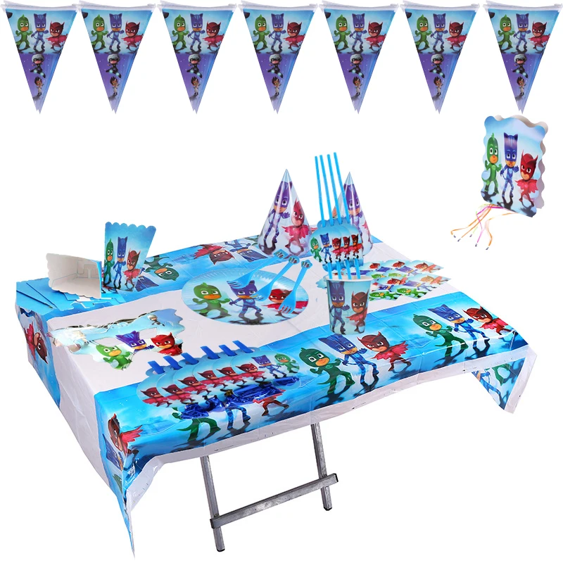 pj mask Cartoon Birthday decorations theme party Catboy Owlette Gekko tableware table cloth supplies toys
pj mask Cartoon Birthday decorations theme party Catboy Owlette Gekko tableware table cloth supplies toys