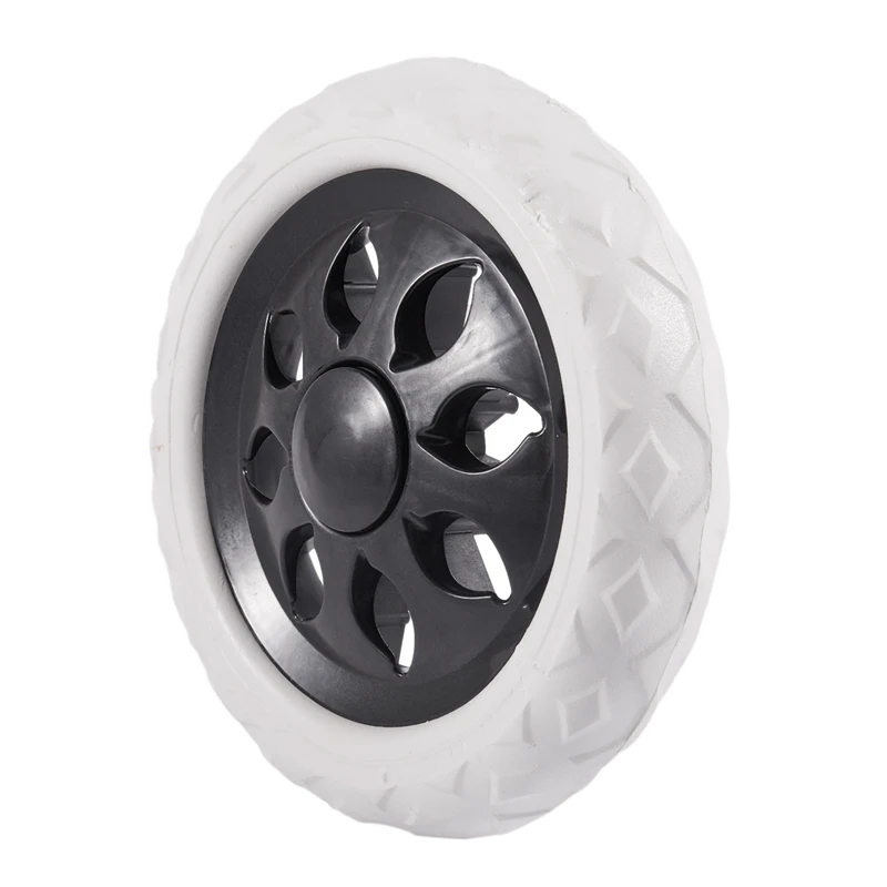 Black White Plastic Core Foam Shopping Trolley Cartwheel Casters F6C5
