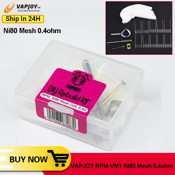 0.4ohm VAPJOY DIY Rebuild Kit for RPM-VM1 Ni80 Mesh 0.4ohm coil tool kit Electronic Cigarette Vape Accessories
0.4ohm VAPJOY DIY Rebuild Kit for RPM-VM1 Ni80 Mesh 0.4ohm coil tool kit Electronic Cigarette Vape Accessories