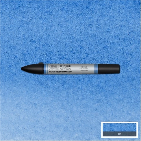 Маркер акварельный Winsor&ampNewton Water Colour 401 MID BLUE | Канцтовары для офиса и дома