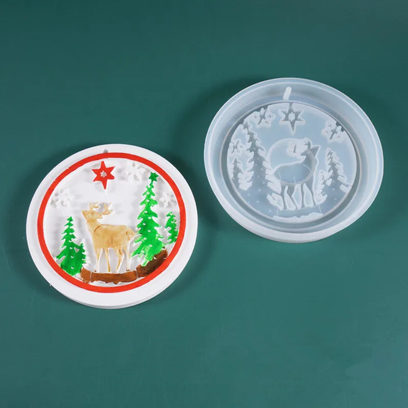 DIY Christmas Listed Resin Crystal Epoxy Mold Jewelry Making Christmas Tree Star Elk Pendant Decoration Clay Silicone Mould
DIY Christmas Listed Resin Crystal Epoxy Mold Jewelry Making Christmas Tree Star Elk Pendant Decoration Clay Silicone Mould