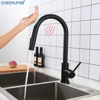 Matt Black Kitchen Sink Touch Sensor Faucet Pull Out Stream Water Tap Hot Cold Mixer Crane Deck Mounted Inductive Auto Smart Tap
Matt Black Kitchen Sink Touch Sensor Faucet Pull Out Stream Water Tap Hot Cold Mixer Crane Deck Mounted Inductive Auto Smart Tap