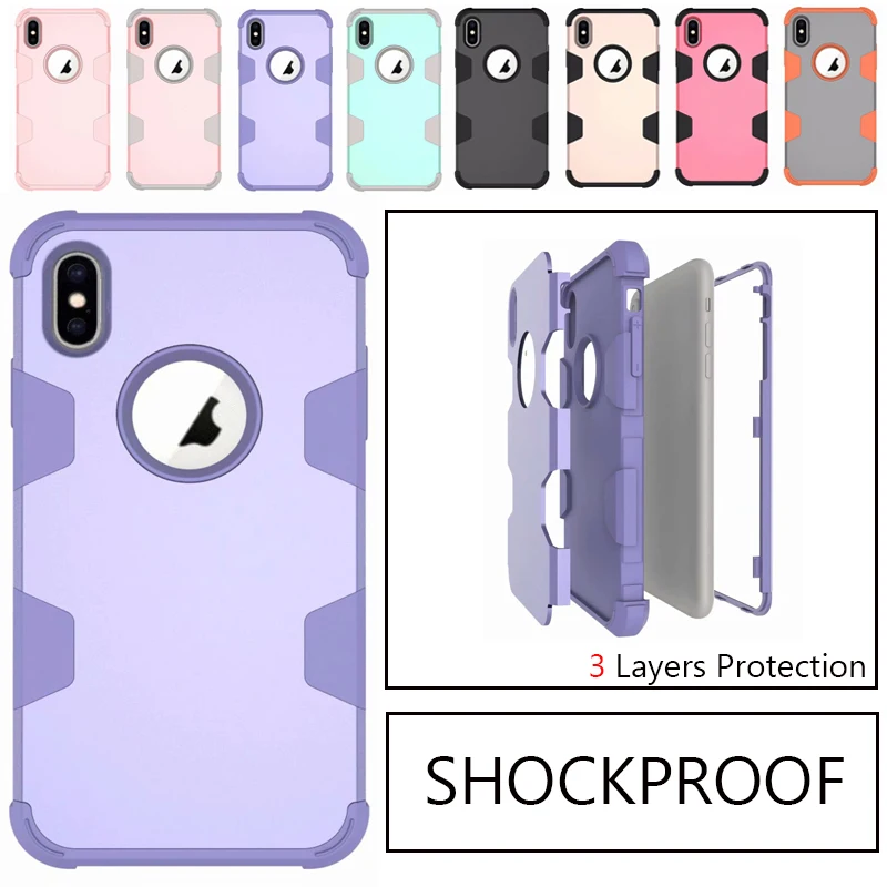 Luxury Anti-drop Cover For IPhone X Xs MAX XR Silicone PC 3 in 1 Heavy Duty Anti Shock Armor Case For IPhone 6 6S 7 8 Plus Coque
Luxury Anti-drop Cover For IPhone X Xs MAX XR Silicone PC 3 in 1 Heavy Duty Anti Shock Armor Case For IPhone 6 6S 7 8 Plus Coque