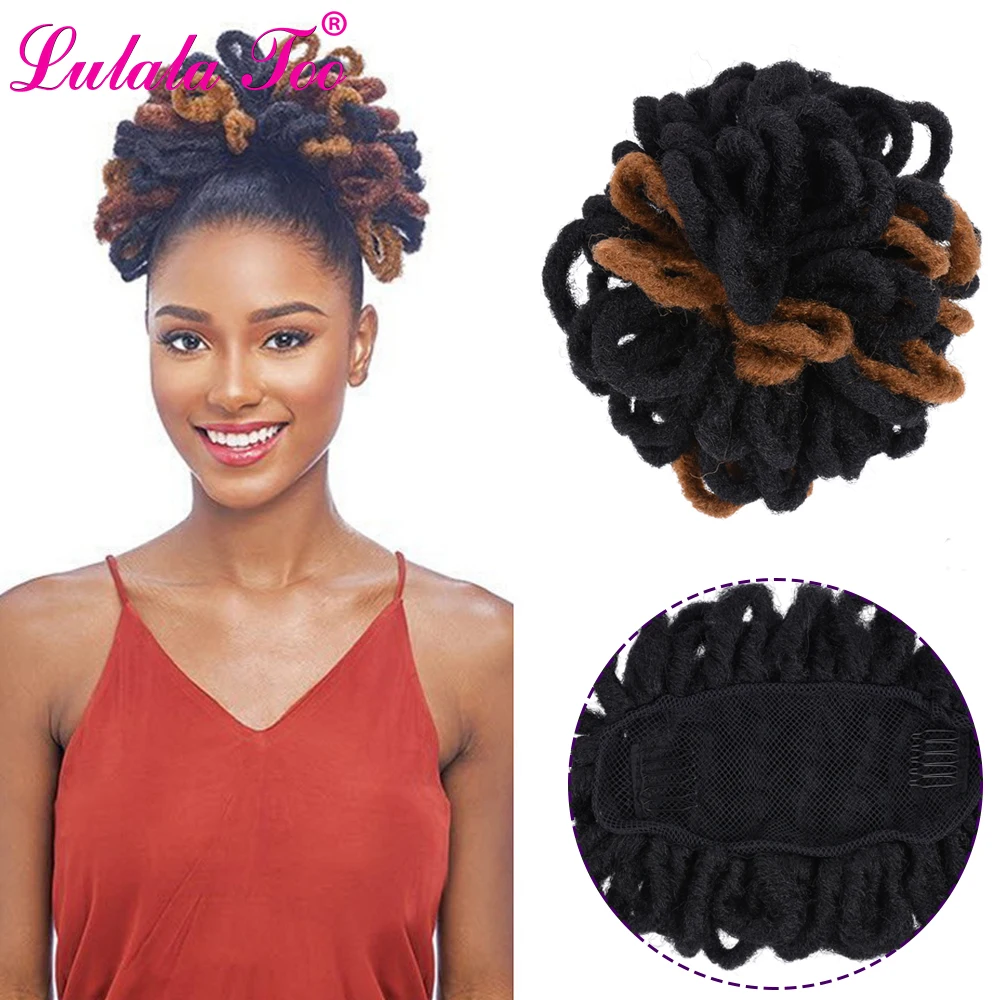Short Dreadlocks High Afro Puff Drawstring Ponytail Wig Synthetic Chignon Hair Bun Pony Tail Hairpieces Clip In Hair Extentions
Short Dreadlocks High Afro Puff Drawstring Ponytail Wig Synthetic Chignon Hair Bun Pony Tail Hairpieces Clip In Hair Extentions