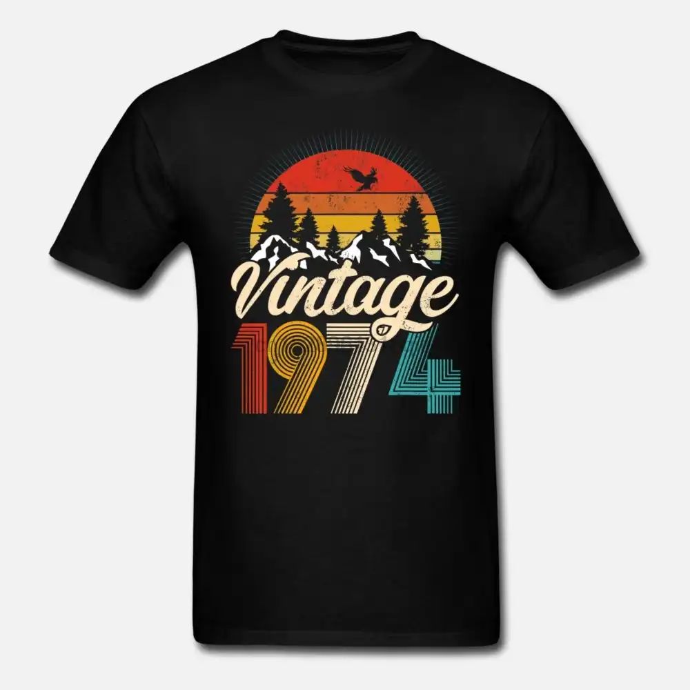 45th birthday gifts - vintage 1974 t shirt hiking women tshirts