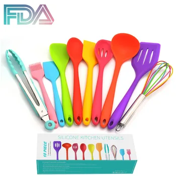 10 Piece Set Silicone Kitchenware Set Silicone Spatula Oil Brush Food Clip Cooking Spatula Cooking Tool Baking Tool
10 Piece Set Silicone Kitchenware Set Silicone Spatula Oil Brush Food Clip Cooking Spatula Cooking Tool Baking Tool
