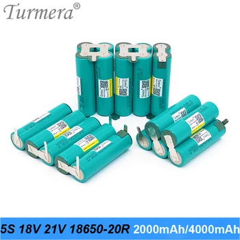 Turmera 5S 18V 21V INR18650-20RM 2000mAh 4000mAh 20A Battery Soldering Battery for 18V Screwdriver Shrika and Vacuum Cleaner Use
Turmera 5S 18V 21V INR18650-20RM 2000mAh 4000mAh 20A Battery Soldering Battery for 18V Screwdriver Shrika and Vacuum Cleaner Use