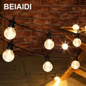 BEIAIDI 8/13M Clear G50 LED Globe Bulb Festoon String Light Outdoor Waterproof Ball String Christmas Wedding Party Fairy Garland
BEIAIDI 8/13M Clear G50 LED Globe Bulb Festoon String Light Outdoor Waterproof Ball String Christmas Wedding Party Fairy Garland