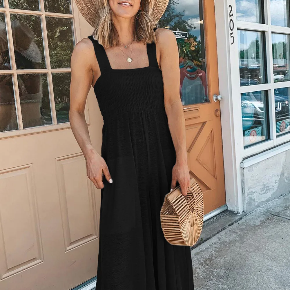 Women Casual Sleeveless Long Rompers Elegant Sexy Spaghetti Strap Solid Drawstring Ruched Wide Legs Jumpsuit Office Ladies D30
Women Casual Sleeveless Long Rompers Elegant Sexy Spaghetti Strap Solid Drawstring Ruched Wide Legs Jumpsuit Office Ladies D30