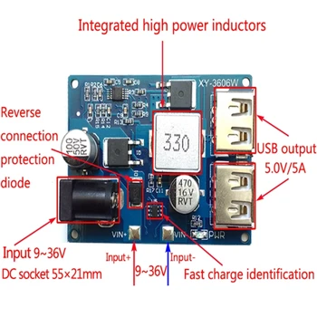 DC-DC Step Down Power Supply Module 24V/12V To 5V 5A Converter Replace LM2596S 4XFB
DC-DC Step Down Power Supply Module 24V/12V To 5V 5A Converter Replace LM2596S 4XFB