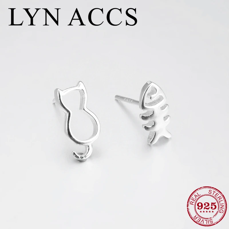 Minimalism Small Stud Earrings Real 925 Sterling Silver Cat and Fish Bone Shape Stud Earring for Women Fine Jewelry Gift
Minimalism Small Stud Earrings Real 925 Sterling Silver Cat and Fish Bone Shape Stud Earring for Women Fine Jewelry Gift