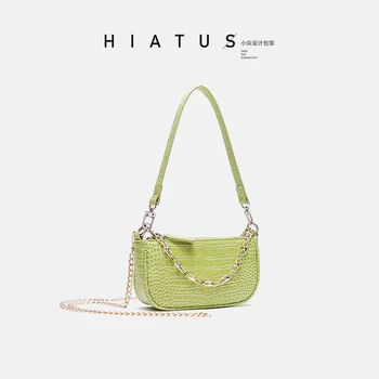 2020 Summer New Mini Crocodile Underarm Bag Mini Chain Baguette Bag Hand Carrying and Shoulder Carrying Aslant Women's Bag
2020 Summer New Mini Crocodile Underarm Bag Mini Chain Baguette Bag Hand Carrying and Shoulder Carrying Aslant Women's Bag