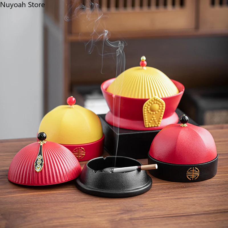 Creative Hat Ashtray with Lid Living Room Anti Fly Ash Personalized Storage Box Light Luxury Home Decoration Accessories
Creative Hat Ashtray with Lid Living Room Anti Fly Ash Personalized Storage Box Light Luxury Home Decoration Accessories