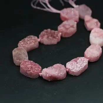 Natural 20-25x28-35mm Pink Quartz Crystal Cluster Druzy Slice Nugget Gems Stone Lace Loose Beads 15"
Natural 20-25x28-35mm Pink Quartz Crystal Cluster Druzy Slice Nugget Gems Stone Lace Loose Beads 15"