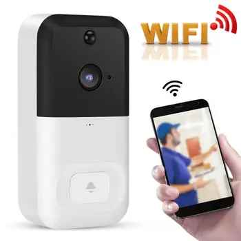 HD Wireless Wifi Video Doorbell Infrared Night Vision Weatherproof Doorphone Intercom APP Remote Access Control PIR Detection
HD Wireless Wifi Video Doorbell Infrared Night Vision Weatherproof Doorphone Intercom APP Remote Access Control PIR Detection
