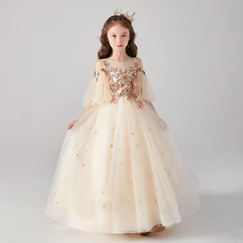 Flower Girl Princess Dress Girls Pompous Yarn Dress Birthday Kids High-End Catwalk Gown Host Piano Performance Costume Vestidos 
Flower Girl Princess Dress Girls Pompous Yarn Dress Birthday Kids High-End Catwalk Gown Host Piano Performance Costume Vestidos
