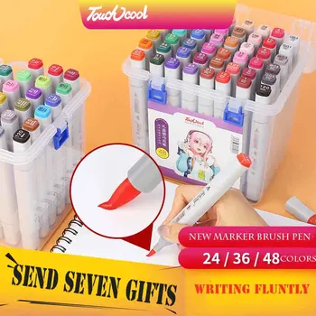 New Arrival 24/36/48 Colors Soft Brush Markers Pen Set Dual tips Alcohol Based for Manga Drawing Universal Design Art Supplies
New Arrival 24/36/48 Colors Soft Brush Markers Pen Set Dual tips Alcohol Based for Manga Drawing Universal Design Art Supplies