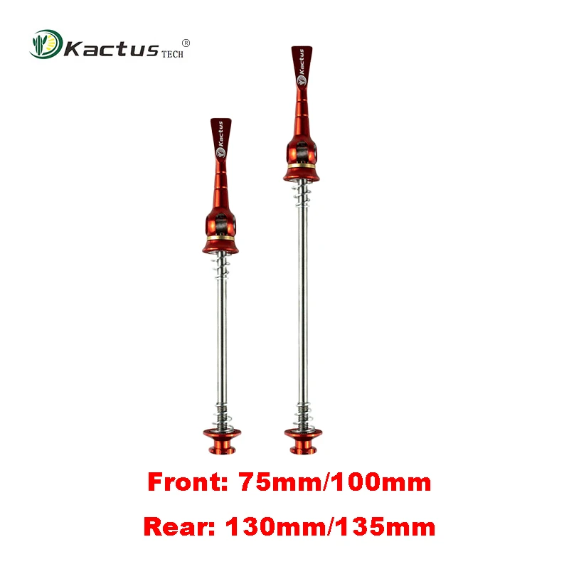 Kactus TECH Bicycle Skewers Ultralight Titanium Axis Quick Release Cycling Skewers QR for MTB Mountain Road Bike,about 50g/pair
Kactus TECH Bicycle Skewers Ultralight Titanium Axis Quick Release Cycling Skewers QR for MTB Mountain Road Bike,about 50g/pair