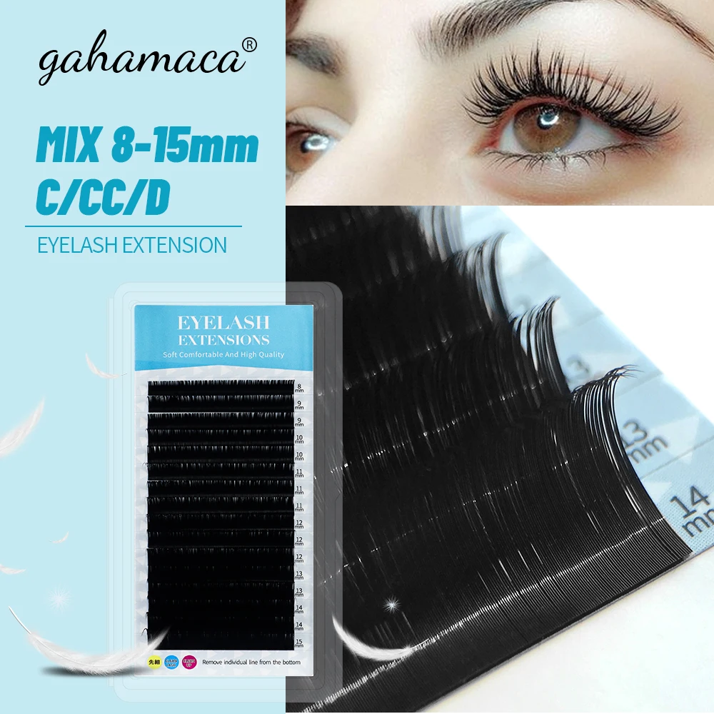 GAHAMACA Individual Mink Eyelashes C CC D Natural Soft False Eyelashes Natural fake Lash Extension supplies russian volume Cilia
GAHAMACA Individual Mink Eyelashes C CC D Natural Soft False Eyelashes Natural fake Lash Extension supplies russian volume Cilia