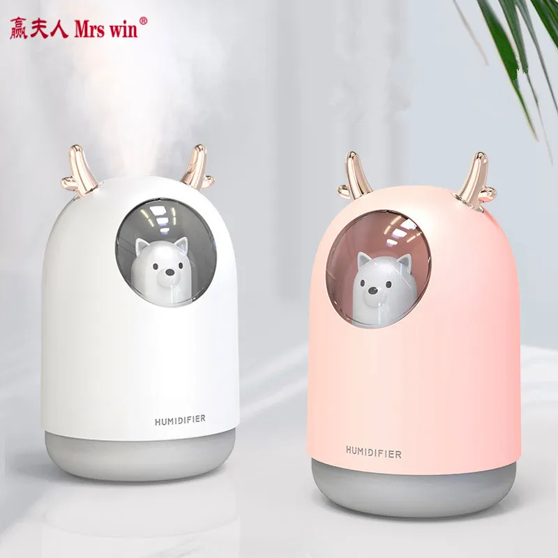 Home Appliances USB Humidifier 300ml Cute Pet Ultrasonic Cool Mist Aroma Air Oil Diffuser Romantic Color LED Lamp Humidificador
Home Appliances USB Humidifier 300ml Cute Pet Ultrasonic Cool Mist Aroma Air Oil Diffuser Romantic Color LED Lamp Humidificador