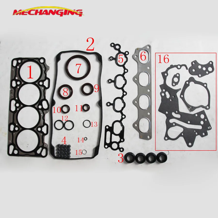 For MITSUBISHI GALANT VI SPACE RUNNER 2.0 4G63 EA2A SOHC 16V Metal Overhaul Package Full Set Engine Gasket MD978906 50239300
For MITSUBISHI GALANT VI SPACE RUNNER 2.0 4G63 EA2A SOHC 16V Metal Overhaul Package Full Set Engine Gasket MD978906 50239300
