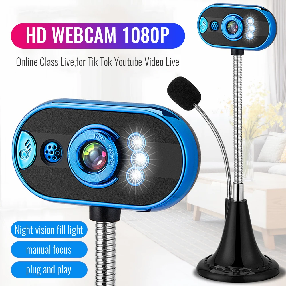 Computer camera desktop notebook home video USB drive Free HD with microphone night vision
Computer camera desktop notebook home video USB drive Free HD with microphone night vision