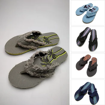 Summer Men's Flop Flops Fashion Canvas Strap Design Casual Sandals Beach Shoes Male Non-Slip Swimming Pool Comfy Shower Slippers
Summer Men's Flop Flops Fashion Canvas Strap Design Casual Sandals Beach Shoes Male Non-Slip Swimming Pool Comfy Shower Slippers