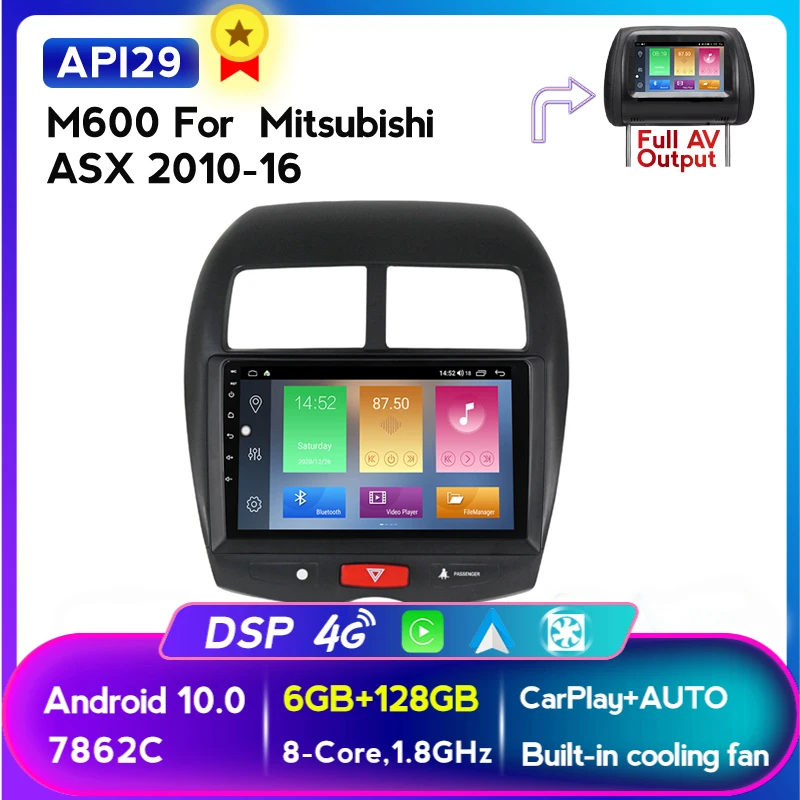 Автомагнитола MEKEDE 2010x2016 для Mitsubishi ASX 1- мультимедийный видеоплеер навигатор GPS Android
