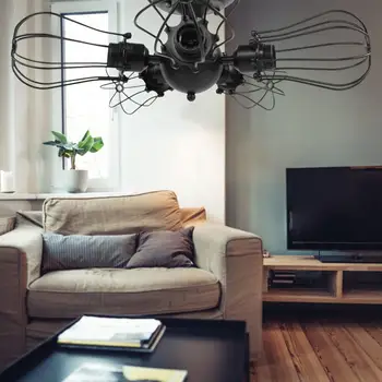 85-265V 40W Retro Pendant Light Iron Vintage Ceiling Fan Light Lamp With E27/E26 Bases For Cafe Bar Hallway Living Room Bedroom
85-265V 40W Retro Pendant Light Iron Vintage Ceiling Fan Light Lamp With E27/E26 Bases For Cafe Bar Hallway Living Room Bedroom