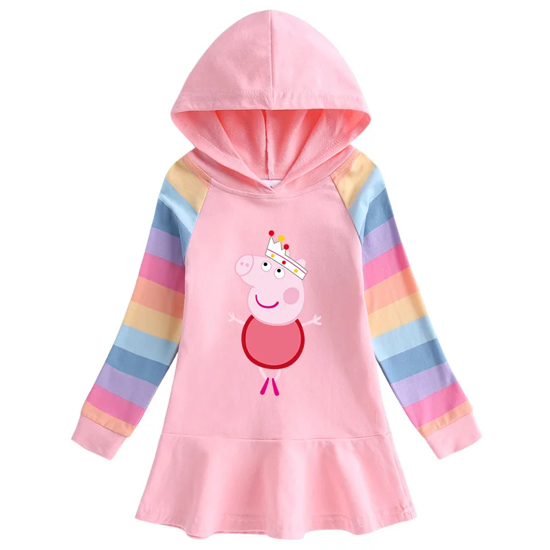 Peppa Pig Spinning Ballet Cartoon Printed Dress Autumn Spring Cotton Girl Rainbow Long Sleeve Baby Hoodie Blue Pink Rose Dress
Peppa Pig Spinning Ballet Cartoon Printed Dress Autumn Spring Cotton Girl Rainbow Long Sleeve Baby Hoodie Blue Pink Rose Dress