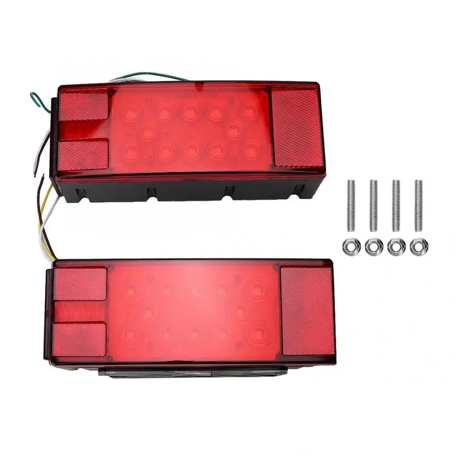 1 Pair 12V Waterproof Super Bright Trailer RV Rectangle LED Taillight Rear Light Lamp Red Tai Stop Turn Tail Brake Light
1 Pair 12V Waterproof Super Bright Trailer RV Rectangle LED Taillight Rear Light Lamp Red Tai Stop Turn Tail Brake Light