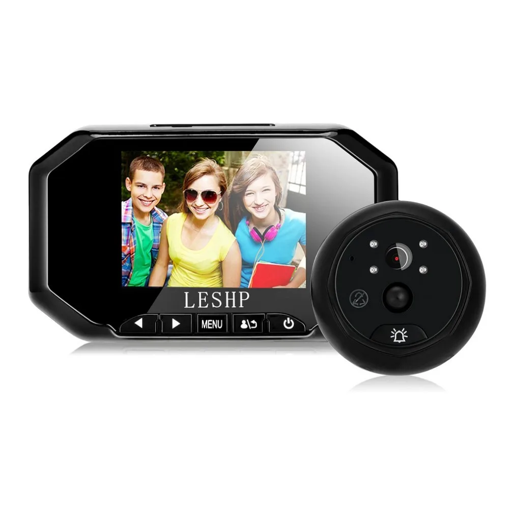 LESHP 3.5" PIR Motion Sensor IR Night Vision Digital Door Peephole Viewer Camera Motion Detection 160 Degree Wide Angle 2MP
LESHP 3.5" PIR Motion Sensor IR Night Vision Digital Door Peephole Viewer Camera Motion Detection 160 Degree Wide Angle 2MP