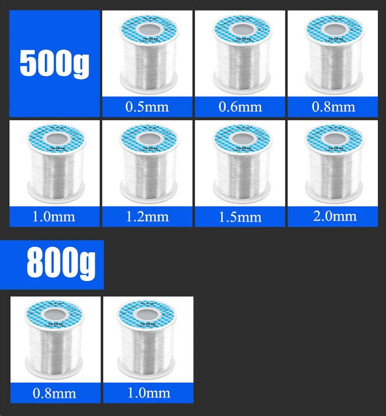 Фото 500/800g оловянный припой проволочный вывод канифольное Ядро пайки 2.2% Flux | Провода для сварки (4000215439558)