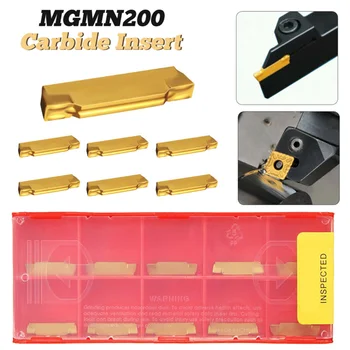 Indexable Carbide Inserts Set MGMN200-G For MGEHR MGIVR Grooving Cutter Gold