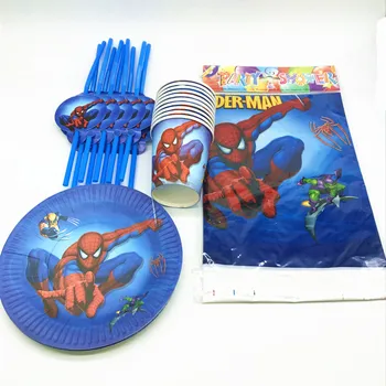 Spiderman Theme 31pcs/lot Cartoon Paper Cups+Plates+Straws Disposable Tableware Child Boy Birthday Party Tablecloth Supplies
Spiderman Theme 31pcs/lot Cartoon Paper Cups+Plates+Straws Disposable Tableware Child Boy Birthday Party Tablecloth Supplies