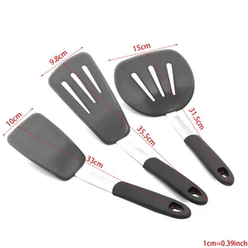 3-Piece Silicone Turner Spatula Set - 600ºF Heat-Resistant Flexible Rubber Silicone Spatulas Premium New
3-Piece Silicone Turner Spatula Set - 600ºF Heat-Resistant Flexible Rubber Silicone Spatulas Premium New