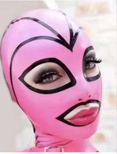 Handmade Sexy Pink Latex Hood Rubber Holiday Mask Party Mask Open Black Eyes Mouth
Handmade Sexy Pink Latex Hood Rubber Holiday Mask Party Mask Open Black Eyes Mouth