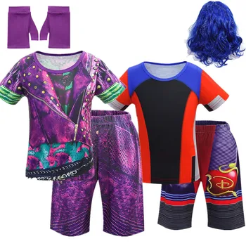 Summer Girls Descendants 3 short Sleeve shorts Set Evie/Mal queen Halloween Carnival Party Cosplay Costumes
Summer Girls Descendants 3 short Sleeve shorts Set Evie/Mal queen Halloween Carnival Party Cosplay Costumes