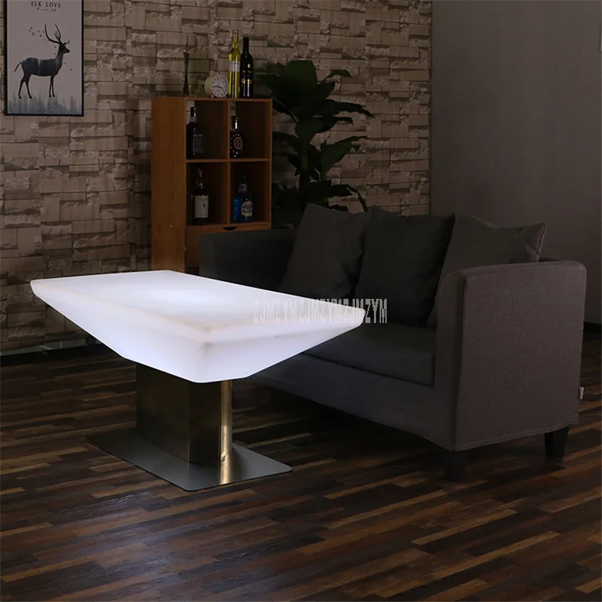 Hot Led Luminous Bar Table Simple Square Single Leg Cocktail For Night Club Coffee Shop Creative Lighting Furniture | Мебель