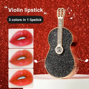 3 Colors Lipstick Violin Design Matte Mist Lipstick Easy To Makeup Red Lip Stick Lip Make Up For Christmas Gift Free Ship
3 Colors Lipstick Violin Design Matte Mist Lipstick Easy To Makeup Red Lip Stick Lip Make Up For Christmas Gift Free Ship