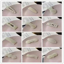 YD & YDBZ 2019 nueva moda mujeres tocado horquilla con perlas forma de corazón pinza para el pelo chica lazo nudo horquillas joyería al por mayor(China)