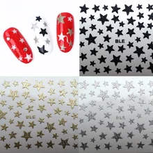 Nuevo adhesivo brillante 3D para uñas, pegatinas de estrellas, brillo, decoración, calcomanía DIY, adhesivo de transferencia, colorido para uñas, consejos para manicura DIY(China)
