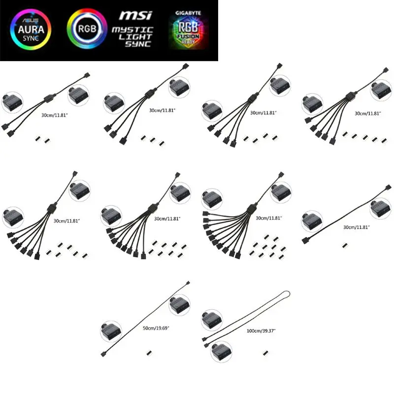 12V 4Pin AURA RGB Extension Adapter Cable Motherboard to RGB Connector Splitter Hub Cord for PC LED Light Strip
12V 4Pin AURA RGB Extension Adapter Cable Motherboard to RGB Connector Splitter Hub Cord for PC LED Light Strip