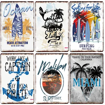 Beach MIAMI Metal Plate Tin Sign Plaque Vintage Pub Decor Metal Sign Metal Poster Home Decoration Vintage Poster Drop shipping
Beach MIAMI Metal Plate Tin Sign Plaque Vintage Pub Decor Metal Sign Metal Poster Home Decoration Vintage Poster Drop shipping